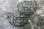 2 plantenrekjes - groen geplastificeerd metaal, halfrond, Ophalen, Gebruikt, Minder dan 30 cm, Minder dan 60 cm