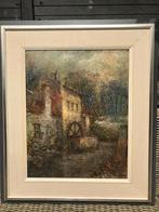 Olieverf Schilderij Neuhof - Molenlandschap, Antiek en Kunst, Ophalen of Verzenden