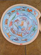 Houten Goki Puzzel met dieren, Kinderen en Baby's, Speelgoed | Kinderpuzzels, Ophalen of Verzenden, Minder dan 10 stukjes, Zo goed als nieuw
