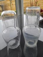 2 x antieke waterkan + glas., Ophalen