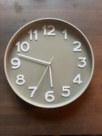 Mooie Analoge mintgroene Wandklok - Klok, Ophalen of Verzenden, Zo goed als nieuw, Analoog, Wandklok