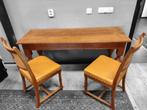 Vintage houten tafel met stoelen, Ophalen