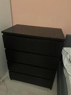 Lade kast zwartbruin  Malm gratis, Huis en Inrichting, Kasten | Ladekasten, Ophalen, 50 tot 100 cm, Zo goed als nieuw, 3 of 4 laden