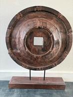 Houten ornament op voet - Teak - 60x80cm, Ophalen, Gebruikt