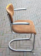 Design stoel Gispen De Wit stijl buisframe opknappen stof, Antiek en Kunst, Ophalen