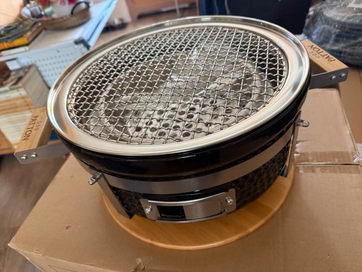 Patton Shichirin Grill - Japanse BBQ - Rond Zwart - nieuw!, Tuin en Terras, Houtskoolbarbecues, Nieuw, Ophalen of Verzenden