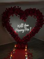 TE HUUR: Marry Me proposal set/ verloving set hart boog, Hobby en Vrije tijd, Ophalen, Nieuw, Geboorte of Huwelijk