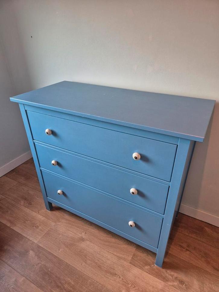 Ikea Hemnes Ladekast / Commode - Blauw, Huis en Inrichting, Kasten | Dressoirs, Gebruikt, 100 tot 150 cm, 50 tot 75 cm, Met lade(s)