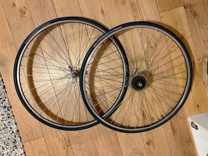 Wolber GTX-2 velgen (met 7-speed cassette) 700c / 622, Fietsen en Brommers, Fietsonderdelen, Gebruikt, Racefiets, Wiel, Ophalen