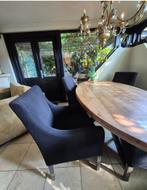 4 eetkamersstoelen te koop, Huis en Inrichting, Stoelen, Ophalen, Gebruikt, Zwart, Vier