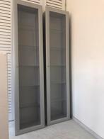 Vitrine kasten twee stuks, Ophalen, Minder dan 50 cm, Met deur(en), Glas