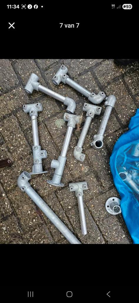 Steiger Materiaal - Diverse Onderdelen, Doe-het-zelf en Verbouw, Buizen en Afvoer, Gebruikt, Overige typen, Aluminium, Minder dan 2 meter