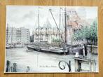 prent / tekening van De Oude Haven in Rotterdam, Verzamelen, Foto's en Prenten, Ophalen of Verzenden, Prent