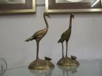 Set van 2 messing reigers koper jaren 60 70 design retro, Gebruikt, ?, ?, ?