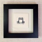 Etsje van de Hef, brug in Rotterdam met 3D lijstje 10x10 cm, Minder dan 50 cm, Oorspronkelijke maker, Nieuw, Ophalen of Verzenden