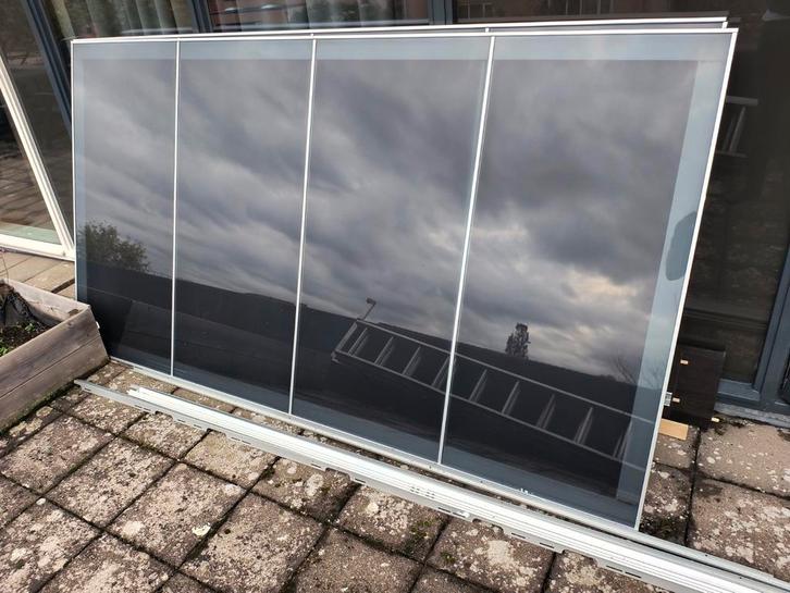 IKEA PAX Schuifdeuren 250cm - Zwart Glas, Huis en Inrichting, Kasten | Wandmeubels, Gebruikt, Ophalen