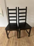 Ikea Eetkamerstoelen - Donkerbruin/Zwart, Huis en Inrichting, Stoelen, Ophalen, Gebruikt, Twee, Zwart
