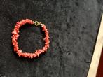 Armband van bloedkoralen stokjes, 18 cm, Verzenden, Gebruikt, Oranje, Steen of Mineraal