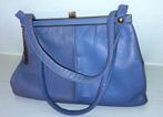 Leren lila damestas met handschoenen 1960, Antiek en Kunst, Antiek | Kleding en Accessoires, Ophalen of Verzenden, Dames