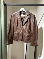 Madeleine echt leren jas bruin 38, Ophalen of Verzenden, Zo goed als nieuw, Maat 38/40 (M), Bruin