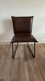 6 leren eerkamerstoelen Jess design, Huis en Inrichting, Stoelen, Ophalen of Verzenden, Zo goed als nieuw, Bruin, Leer