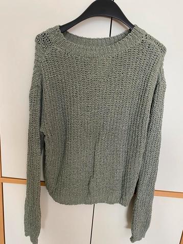 Klassiek gebreide katoenen trui van May. Maat 44/46 of xxl. beschikbaar voor biedingen