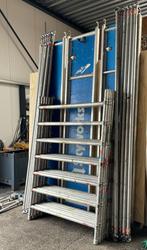 Gebruikte aluminium rolsteiger, Doe-het-zelf en Verbouw, Steigers, Ophalen, Zo goed als nieuw, Rolsteiger of Kamersteiger, 5 meter of hoger