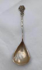 Zilveren suikerlepel Bloem Roos (zwaard/meesterteken)11,2 cm, Ophalen of Verzenden, Zo goed als nieuw, Zilver, Los bestek