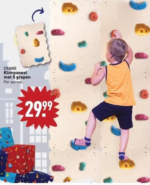 crane klimwand klimpaneel met 5 stenen nieuw meerdere stuks, Kinderen en Baby's, Speelgoed | Buiten | Speeltoestellen, Nieuw, Ophalen of Verzenden