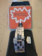 Fossil Dameshorloge Vierkant Staal, Sieraden, Tassen en Uiterlijk, Horloges | Antiek, Ophalen of Verzenden, Staal, Polshorloge