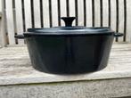Nomar (Staub) braadpan Ovaal 27cm Midnight Bleu - Zeldzaam!, Gietijzer, Ophalen of Verzenden, Zo goed als nieuw, Staub