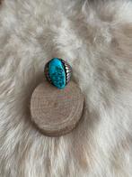 Zilveren Turquoise ring, Ophalen of Verzenden, Zo goed als nieuw, Zilver, Dame