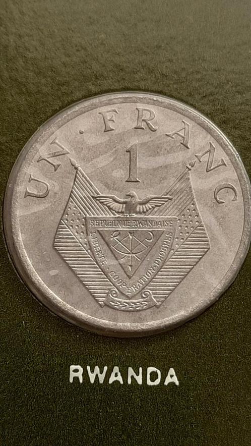 1 Franc 1977 Rwanda + postzegel- Limited edition Franklin Mi, Postzegels en Munten, Munten | Afrika, Overige landen, Ophalen of Verzenden