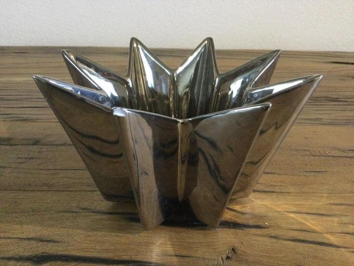 Zilverkleurige ster (keramiek), Diversen, Kerst, Gebruikt, Ophalen of Verzenden