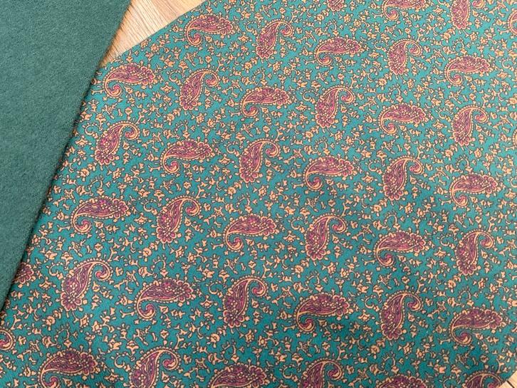Donkergroene wollen sjaal Paisley - Hoeks Head Wear, Kleding | Heren, Mutsen, Sjaals en Handschoenen, Nieuw, Sjaal, Overige maten