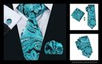Dennis Gadgets: 100 % zijden stropdas ( 3 delig !! ) DG 1045, Nieuw, Met patroon, Blauw, Ophalen