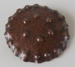 Uit inboedel: Koperen Amsterdamse school broche, incl verzen, Sieraden, Tassen en Uiterlijk, Broches, Brons, 4 tot 7 cm, Verzenden