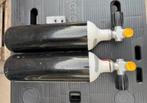 2x 2L flessen zwart rebreather pony bottles, Watersport en Boten, Duiken, Ophalen of Verzenden, Gebruikt, Duikfles