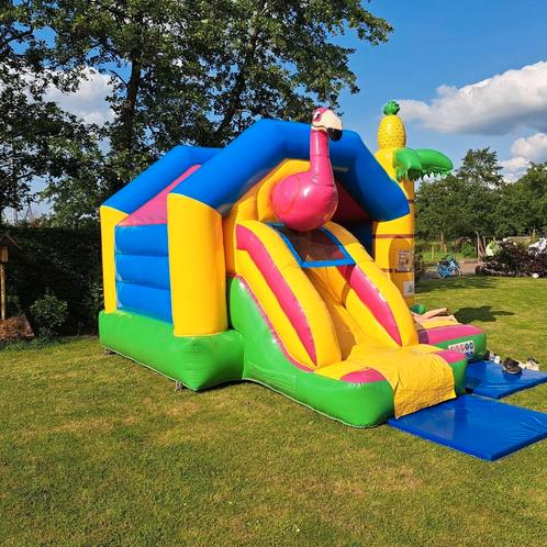 Springkussen Flamingo gratis brengen en halen, Kinderen en Baby's, Speelgoed | Buiten | Springkussens, Zo goed als nieuw, Ophalen