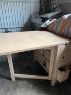 Ikea Norden klaptafel met lades, Ophalen, Zo goed als nieuw, Rechthoekig, 50 tot 100 cm