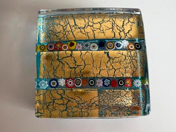 Vintage Murano Italy Millefiori Paperweight Ragazzi & Co 70s beschikbaar voor biedingen