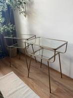 Nachtkastjes/bijzettafels riverdale, Huis en Inrichting, Tafels | Bijzettafels, Minder dan 55 cm, Metaal of Aluminium, Rond, Zo goed als nieuw