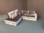 GRATIS LEVERING Croco Velvet Hoekbank 265x250 GEREINIGD, 250 tot 300 cm, Ophalen of Verzenden, Zo goed als nieuw, 150 cm of meer