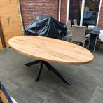 Nieuwe mango houten eettafel 200x100 met zwarte spinpoot |15, Ophalen, 100 tot 150 cm, Rechthoekig, Nieuw