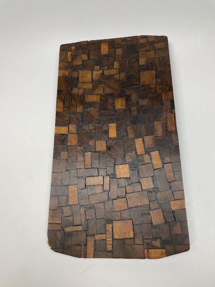 Dienblad/serveerblad met ingelegde stukjes hout., Antiek en Kunst, Antiek | Keukenbenodigdheden, Ophalen of Verzenden