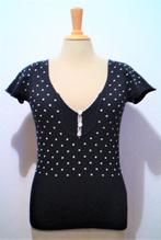 Superzacht donkerblauw/wit cashmere truitje van Maje! S, Verzenden, Zo goed als nieuw, Maat 36 (S), Blauw