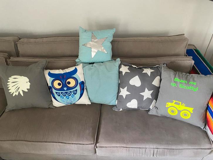 Kussenset kinderkamer HK Living & Kuss (6 stuks)ZGAN, Huis en Inrichting, Woonaccessoires | Kussens, Zo goed als nieuw, Overige kleuren