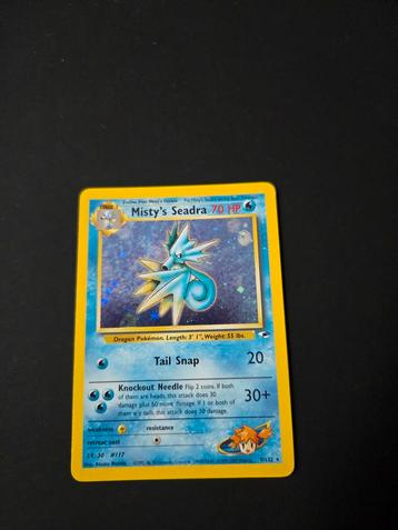 Misty's Seadra 9/132 Pokemon Gym Heroes holo beschikbaar voor biedingen