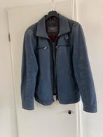 Leren herenjas jeansblauw maat 54, Kleding | Heren, Maat 52/54 (L), Blauw, Adam, Ophalen of Verzenden