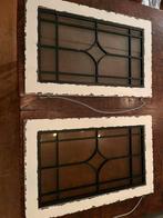 Voorzetramen. Lijkt op glas in lood, Gevelraam of Ruit, Minder dan 80 cm, Glas in lood, Ophalen of Verzenden